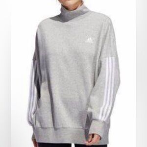 Adidas Drop Shoulder Mock Neck Sweatshirt